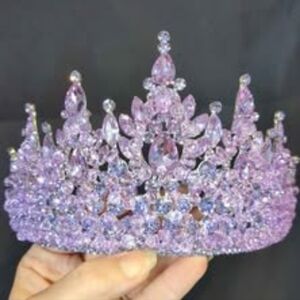 Large purple quinceanera crown brand new
